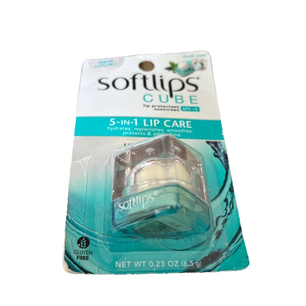 NEW Softlips Cube Fresh Mint 5-in-1 Lip Care Sunscreen Protectant SPF15 Exp 1/17